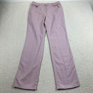 St John Straight Leg Pants‎ Women's 4 Lilac Flat Front Comfort Workwear Mid Rise